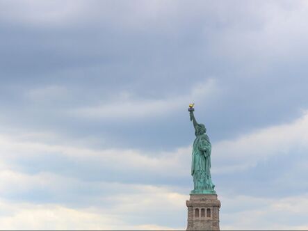 Negative Space picture of Statue of Liberty